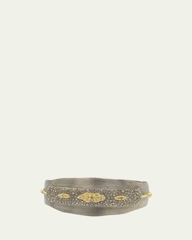 Old World Pave Scroll Kick Cuff